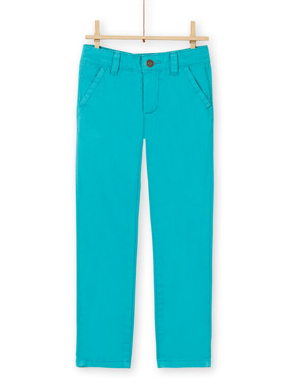 Pantalón de algodón de color azul para niño LOJOPACHI3 / 21S90236PANC215