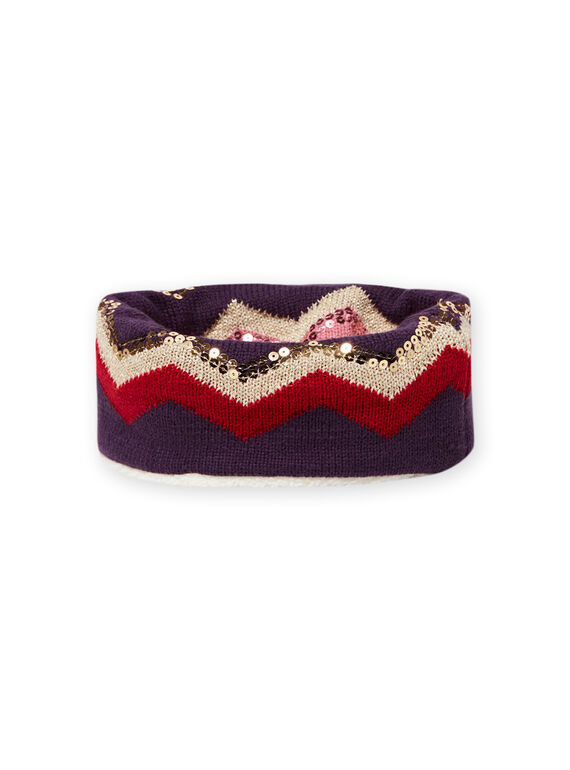 Cuello de punto con estampado de espiguilla para niña MYAFUNSNOO / 21WI0161SNOH700