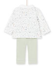 Conjunto de camisa y pantalón de color blanco y caqui para niño recién nacido MOU1ENS4 / 21WF0441ENS001