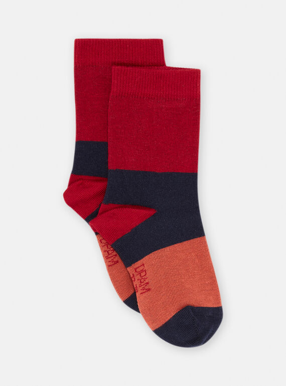 Calcetines rojos con estampado de rayas SYOJOCHOC4 / 23WI02M4SOQ511