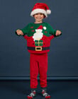 Pijama verde con dibujo de Papá Noel para niño MEGOPYJNOPER / 21WH12F2PYJG614