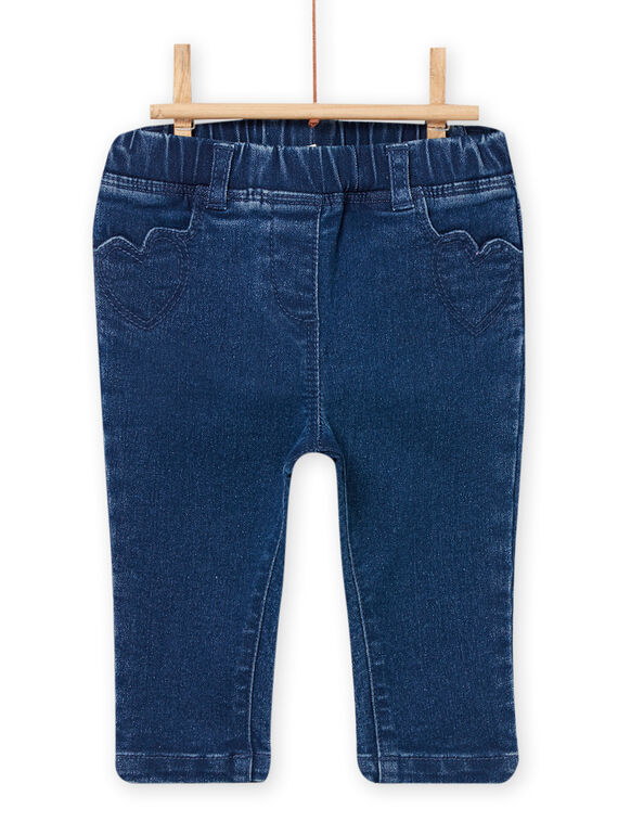 Pantalón vaquero azul para bebé niña NIJOJEAN / 22SG0964PANP270