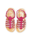 Sandalias romanas de color fucsia para niña NASANDANNE / 22KK354FD0E304