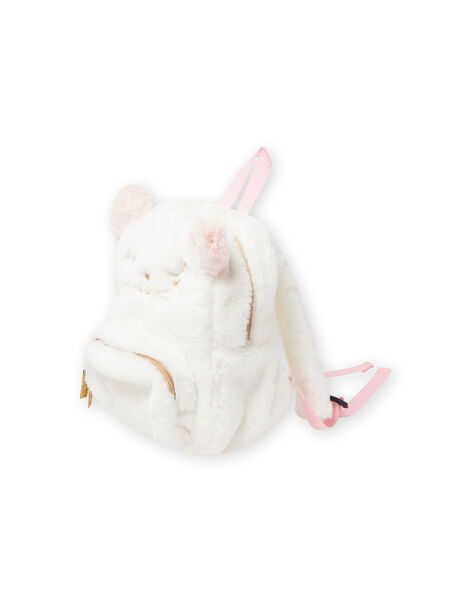 Mochila rosa con estampado de gato de pelo artificial para bebé niña MYICLASAC / 21WI09G1BES001