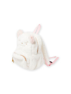 Mochila rosa con estampado de gato de pelo artificial para bebé niña MYICLASAC / 21WI09G1BES001