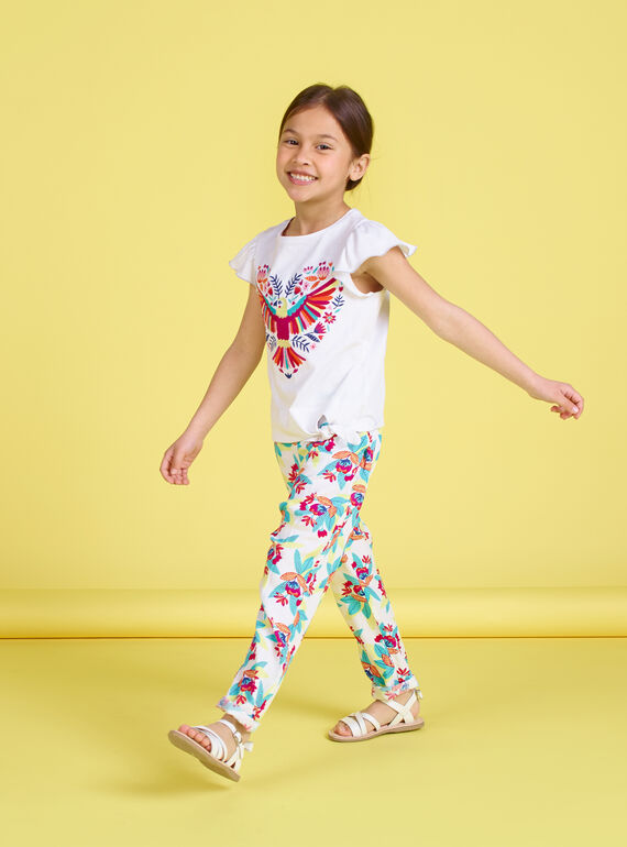 Pantalón fluido de cintura elástica con estampado  JAMARPANT / 20S901P1PAN000