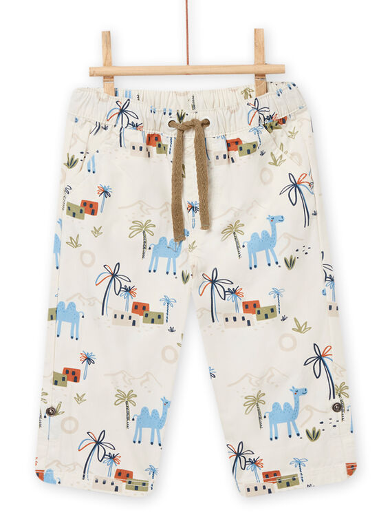 Pantalón crudo con estampado de fantasía para bebé niño NUSANPAN / 22SG10S1PAN810