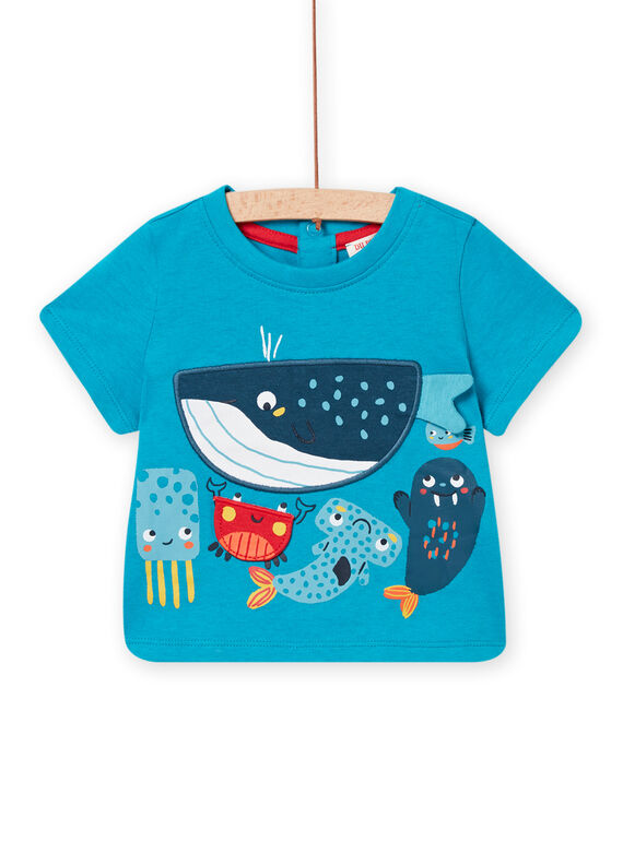 Camiseta azul de manga corta para bebé niño NUFICTI2 / 22SG10U1TMCC215