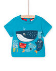 Camiseta azul de manga corta para bebé niño NUFICTI2 / 22SG10U1TMCC215