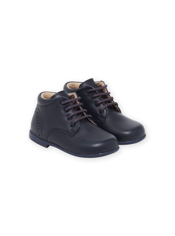 Botitas de piel lisa azul marino NUBOTIESS / 22KK3851D0F070