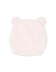 Gorro de color rosa con estampado de gato soft boa para bebé niña MYINOBON / 21WI0963BOND322
