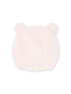 Gorro de color rosa con estampado de gato soft boa para bebé niña MYINOBON / 21WI0963BOND322