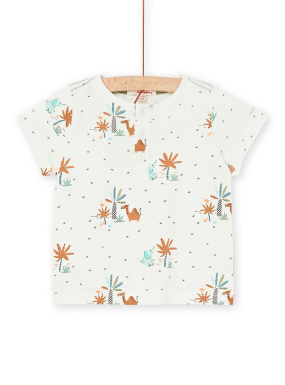 Camiseta blanca con estampado de desierto RUEXOTUN / 23SG10V4TMC810