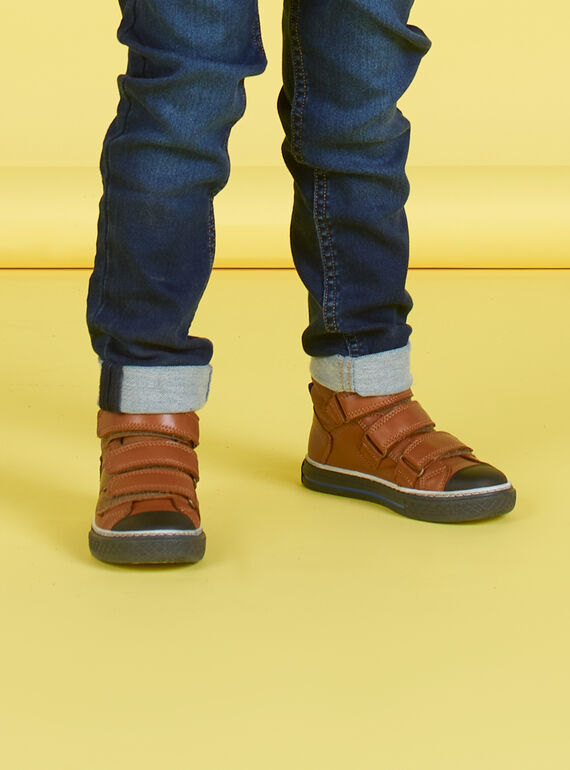 Zapatillas altas de color camel para niño MOBASTRIVTAN / 21XK3652D3F804