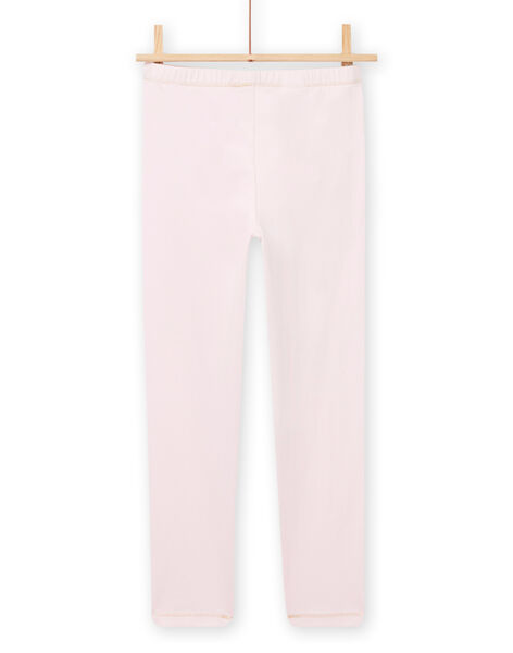 Leggings de color rosa claro con detalles de lúrex para niña NYAJOSLEG2 / 22SI0161CAL321