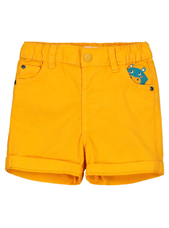 Bermudas de color amarillo para bebé niño FUTUBER2 / 19SG10F2BER105