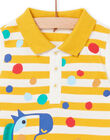 Polo crudo y amarillo de rayas para bebé niño NULUPOL / 22SG10P1POL001