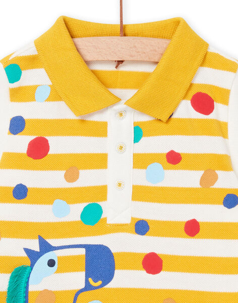 Polo crudo y amarillo de rayas para bebé niño NULUPOL / 22SG10P1POL001