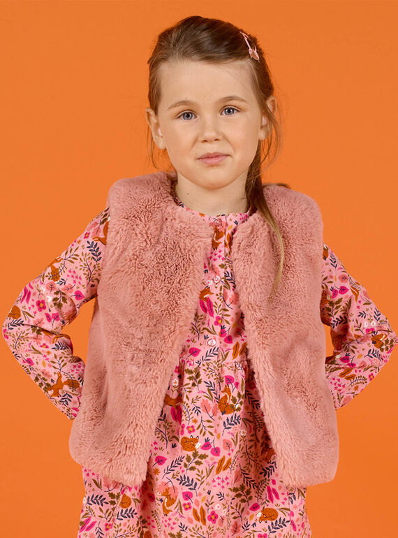 Chaleco reversible de pelo artificial para niña MASAUCAR1 / 21W901P2CAR303