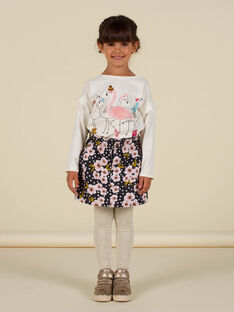 Falda de pana paperbag con estampado de lunares y flores para niña MAHIJUP2 / 21W901U1JUPJ905
