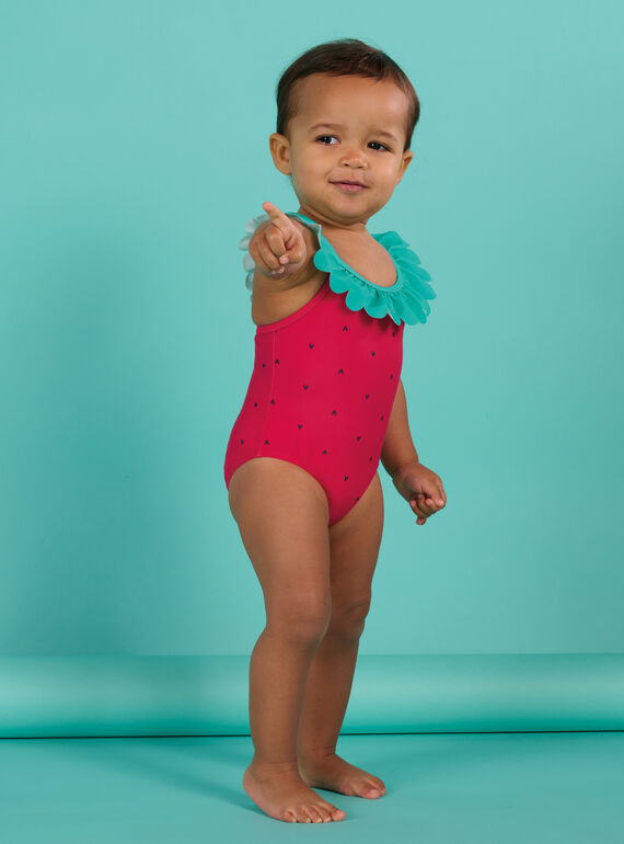 Bañador rojo fresa con estampado de corazones RYIMER1 / 23SI09RAMAIF515