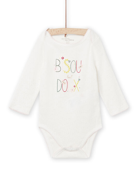Body crudo de lunares con texto de fantasía para bebé niña NEFIBODBIS / 22SH13I7BDL001