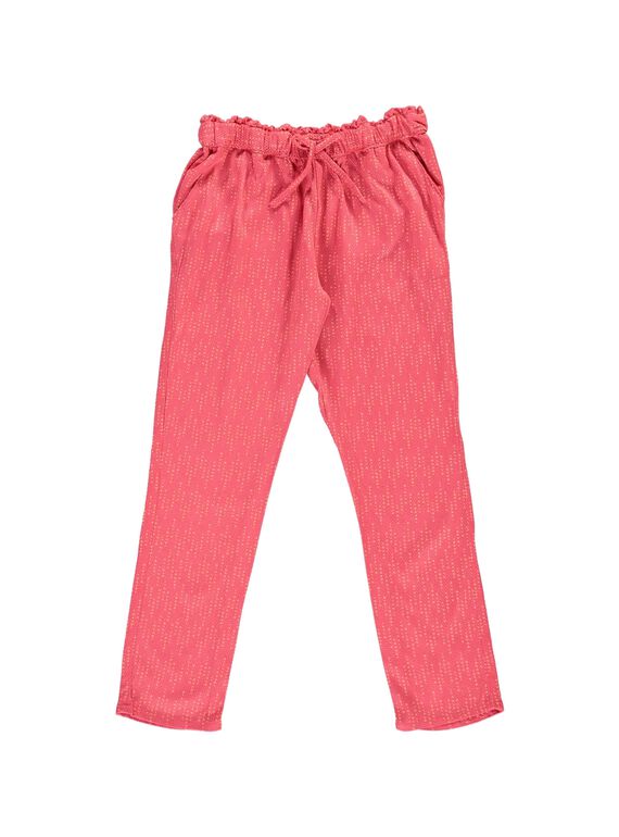 Girls' loose trousers CABUPANT / 18S901K1PAN099