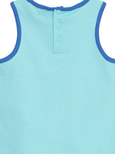 Camiseta de tirantes de color azul JUQUADEB / 20SG10R1DEBC244