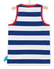 Camiseta de tirantes azul y blanco para niño NOFICDEB / 22S902U1DEBC207