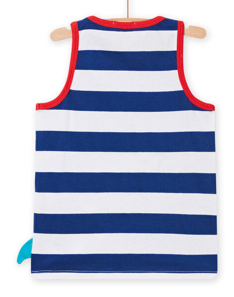 Camiseta de tirantes azul y blanco para niño NOFICDEB / 22S902U1DEBC207