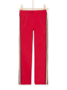 Pantalón rojo de rayas para niña MAJOMIL5 / 21W90114PAN511