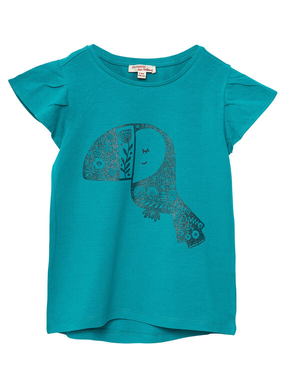 Camiseta de manga corta de color azul JAJOTI5 / 20S90143D31C235