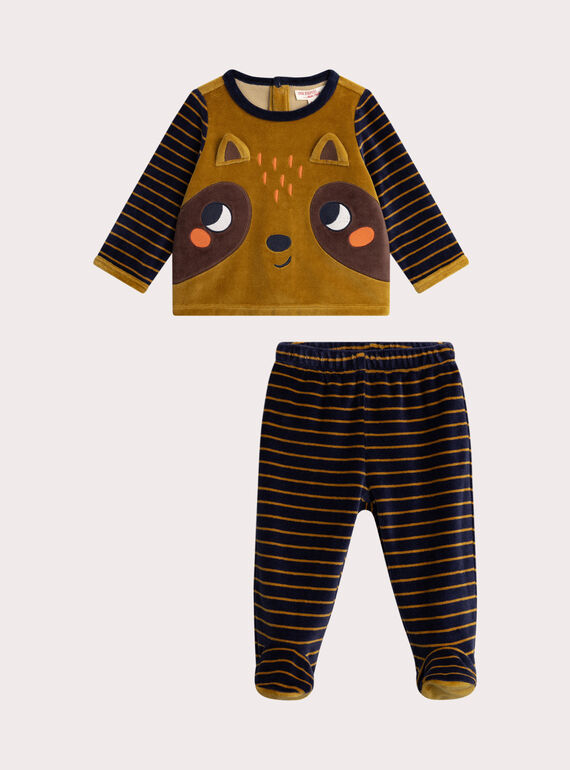 Pijama de rayas para bebé niño VEGAPYJLAV / 24WH1491PYJI819