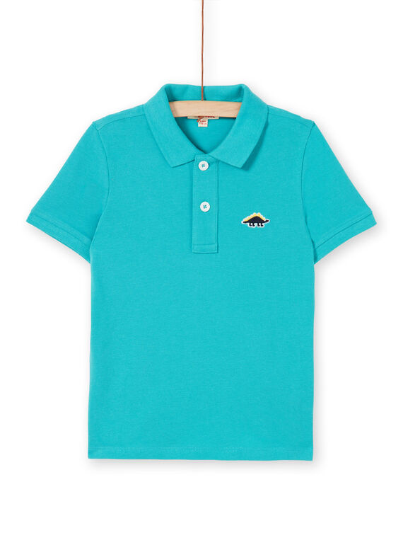 Polo de color turquesa para niño LOJOPOL2 / 21S90242POLC215