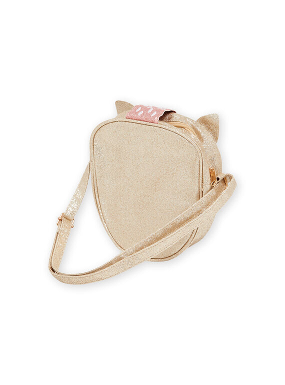 Bandolera dorada con estampado de cierva para niña MYANOBAG / 21WI01Q1BESK008