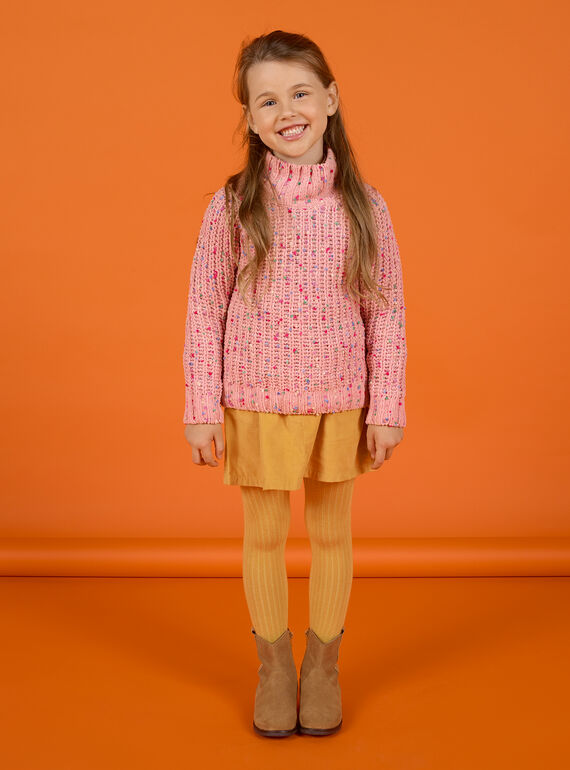 Jersey rosa de punto para niña MASAUPULL / 21W901P1PUL303