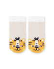 Calcetines blancos y amarillos de rayas para bebé niño LYUBALCHO / 21SI10O1SOQ000
