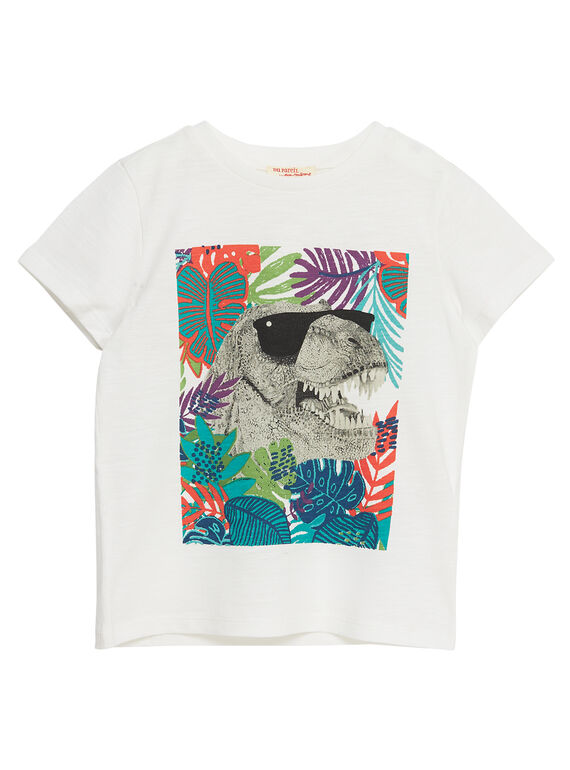 Camiseta de color crudo con estampado de dinosaurio para niño JOSAUTI3 / 20S902Q2TMC001