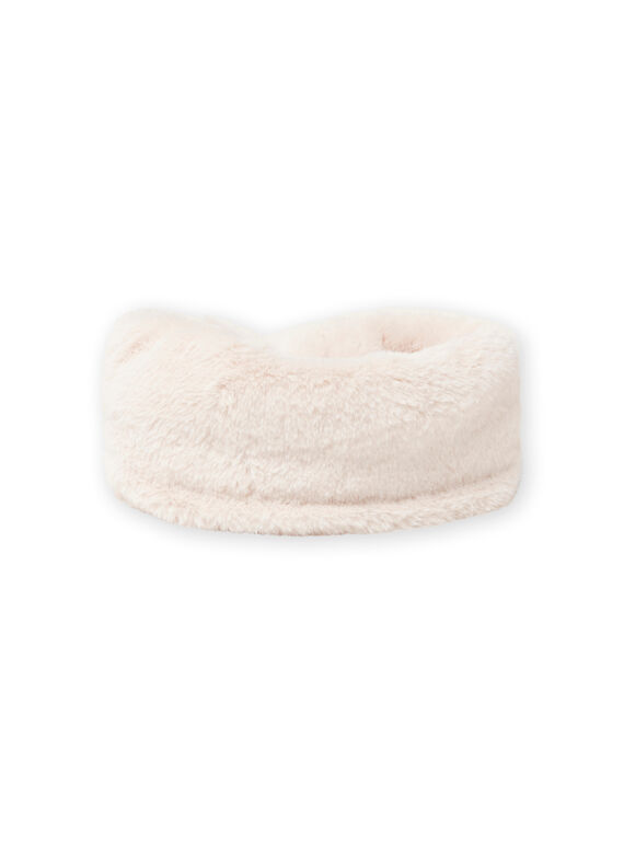 Cuello de pelo artificial de color crudo para niña MYAMIXSNOO2 / 21WI0153SNO009