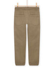 Pantalón de twill de color verde caqui para niño NOJOPAN1 / 22S90275PAN604
