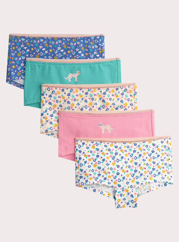 Lote de 5 shorty fantasías para niña  VEFAHOTSEM1 / 24WH1184SHY001