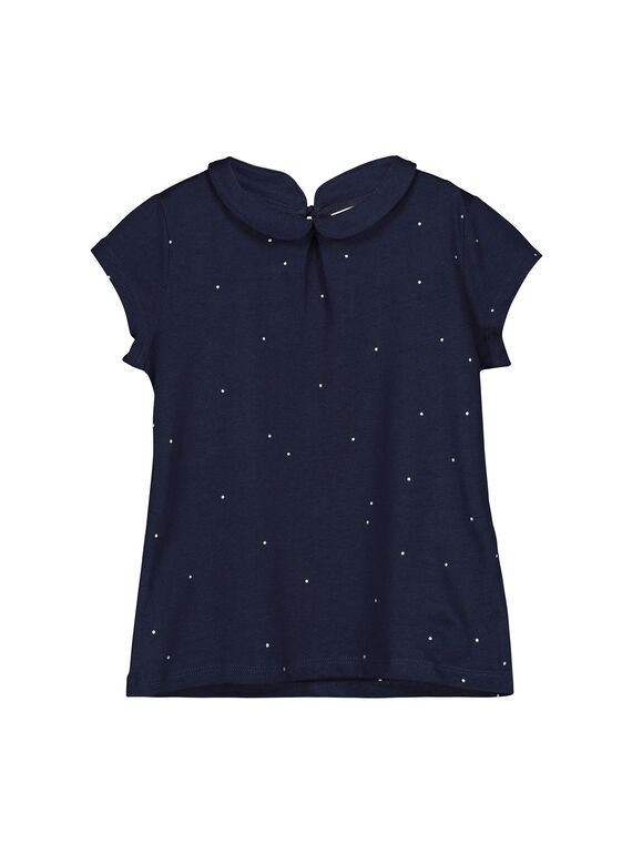 Camiseta con cuello Peter Pan para niña FAJOBRAS4 / 19S901Y4D3A070