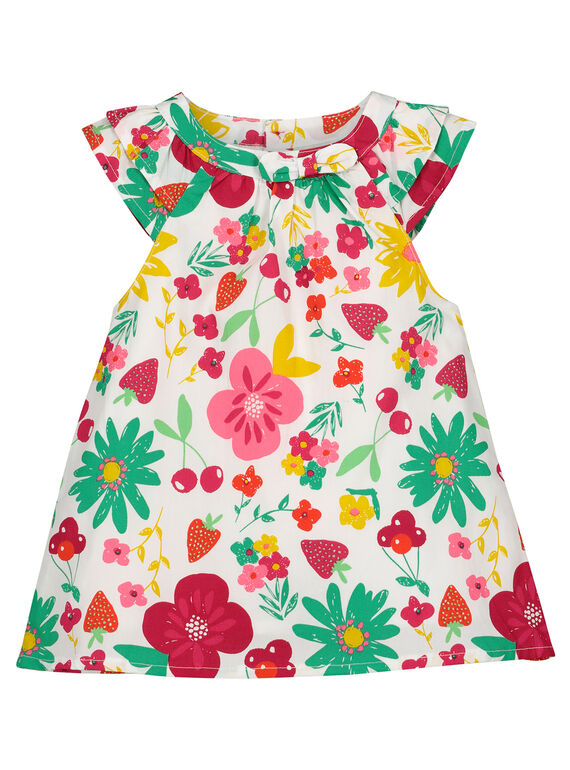 Vestido de popelina para bebé niña FIYEROB2 / 19SG09M2ROB000