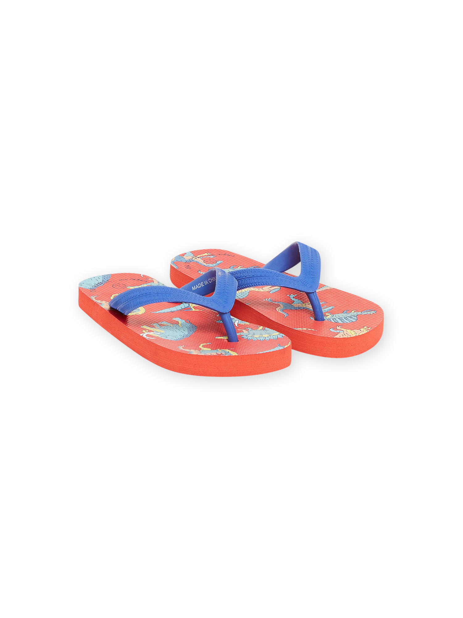 Chanclas azules y rojas para ni o