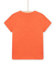 Camiseta de color calabaza con estampado de leopardo para niño NOFLATI4 / 22S902R3TMC405