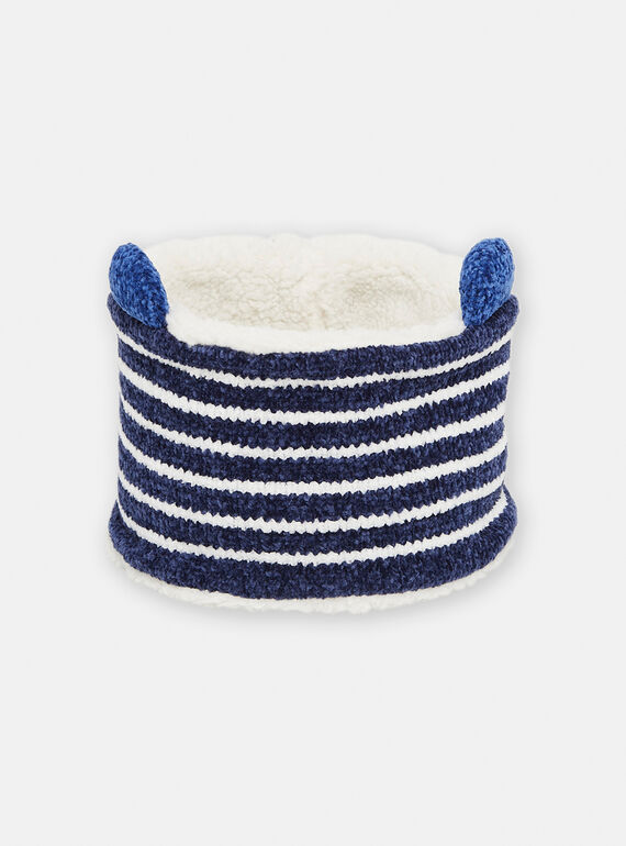 Cuello azul con estampado de rayas SYUGROSNO / 23WI1091SNO622