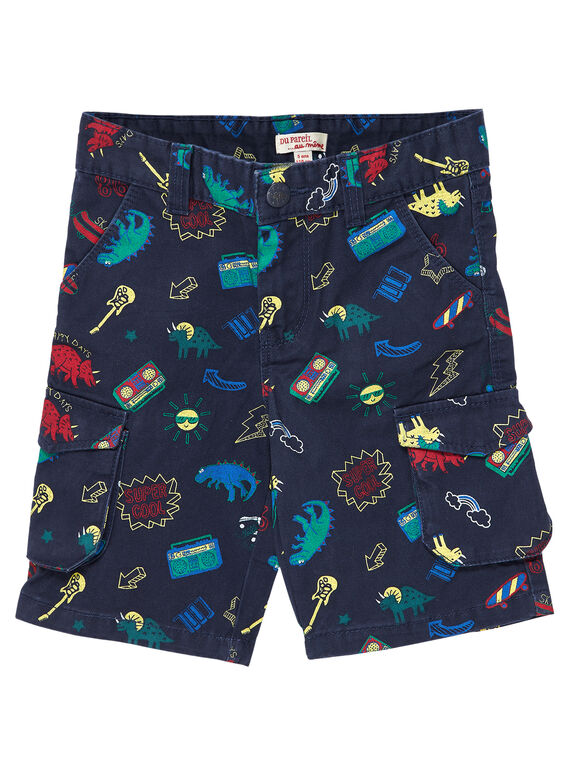 Bermudas cargo con estampado de dinos y música para niño JOGRABER2 / 20S902E2BER705