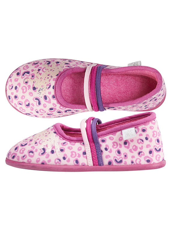 Zapatillas de color rosa con estampado de leopardo para niña GFBALPAN / 19WK35Z4D07030