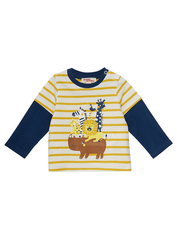 Camiseta de manga larga de color crudo JUTROTEE / 20SG10F1TML001