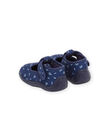 Patucos con forma de salomé de color azul marino con estampado de peces RUPANTSEA / 23KK3842D0A070